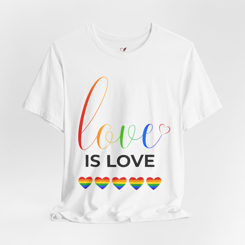 Love Is Love Rainbow Hearts Pride Shirt | LGBTQ+ Equality Tee