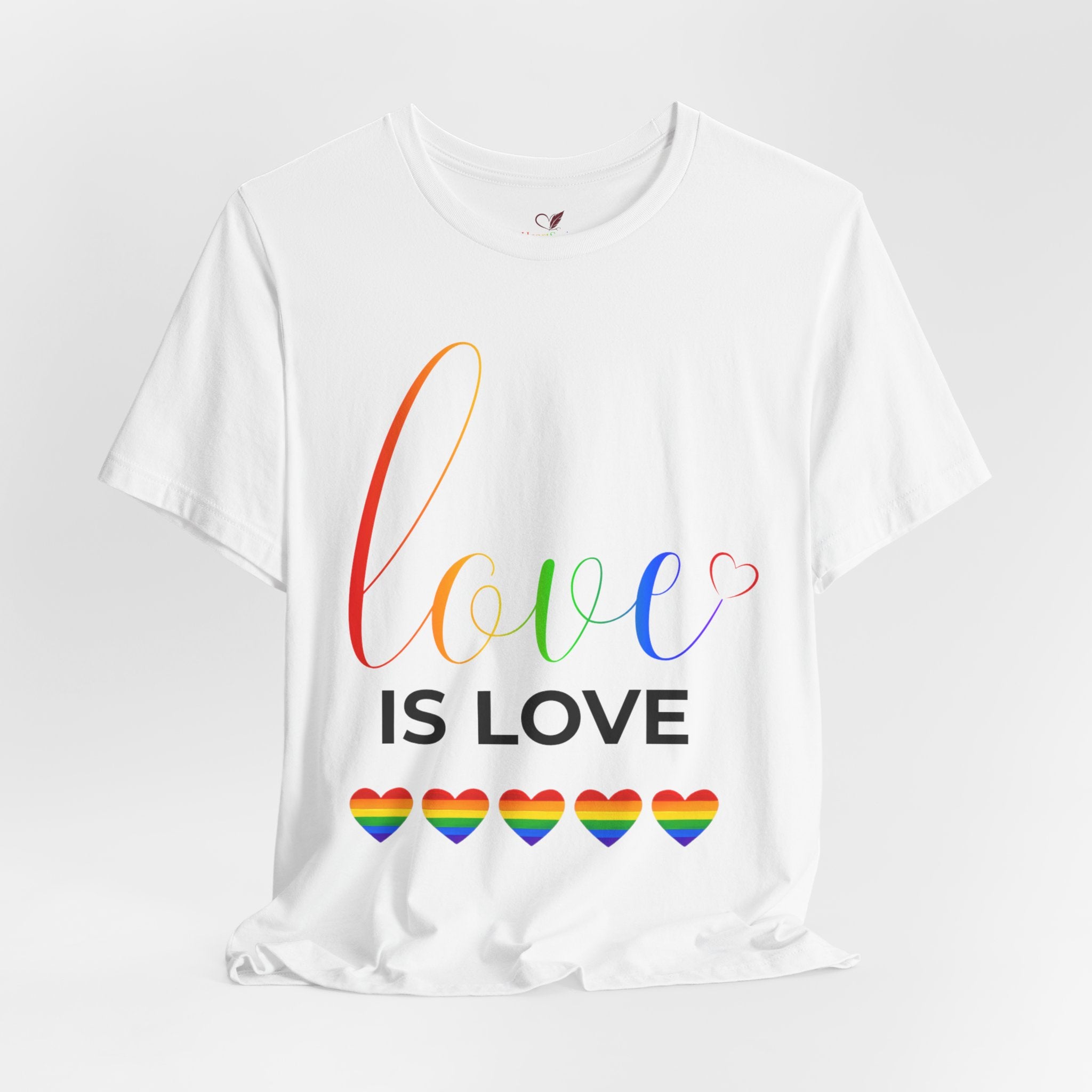 Love Is Love Rainbow Hearts Pride Shirt | LGBTQ+ Equality Tee
