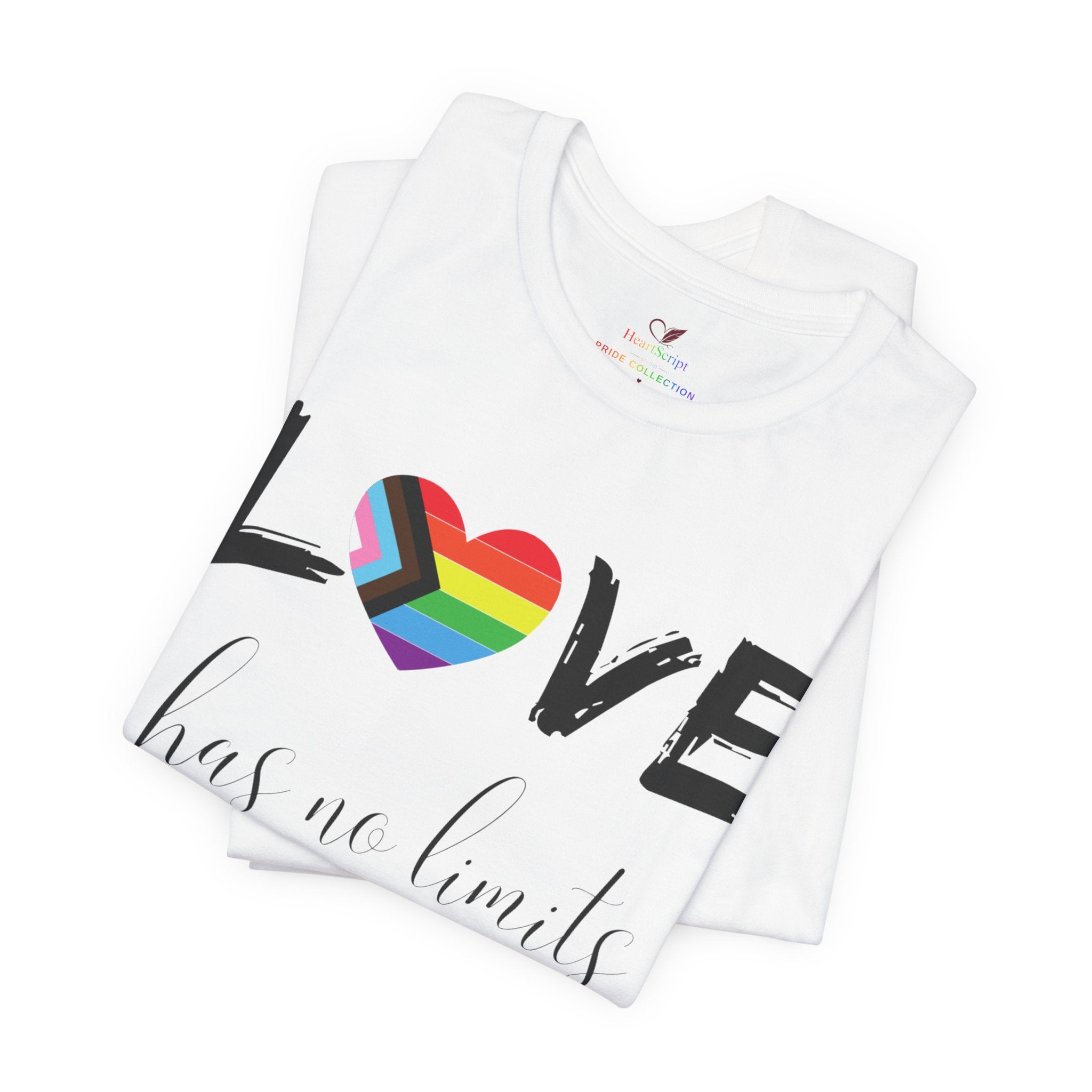 Love Has No Limits Inclusive Pride Shirt | Progress Pride Heart Tee