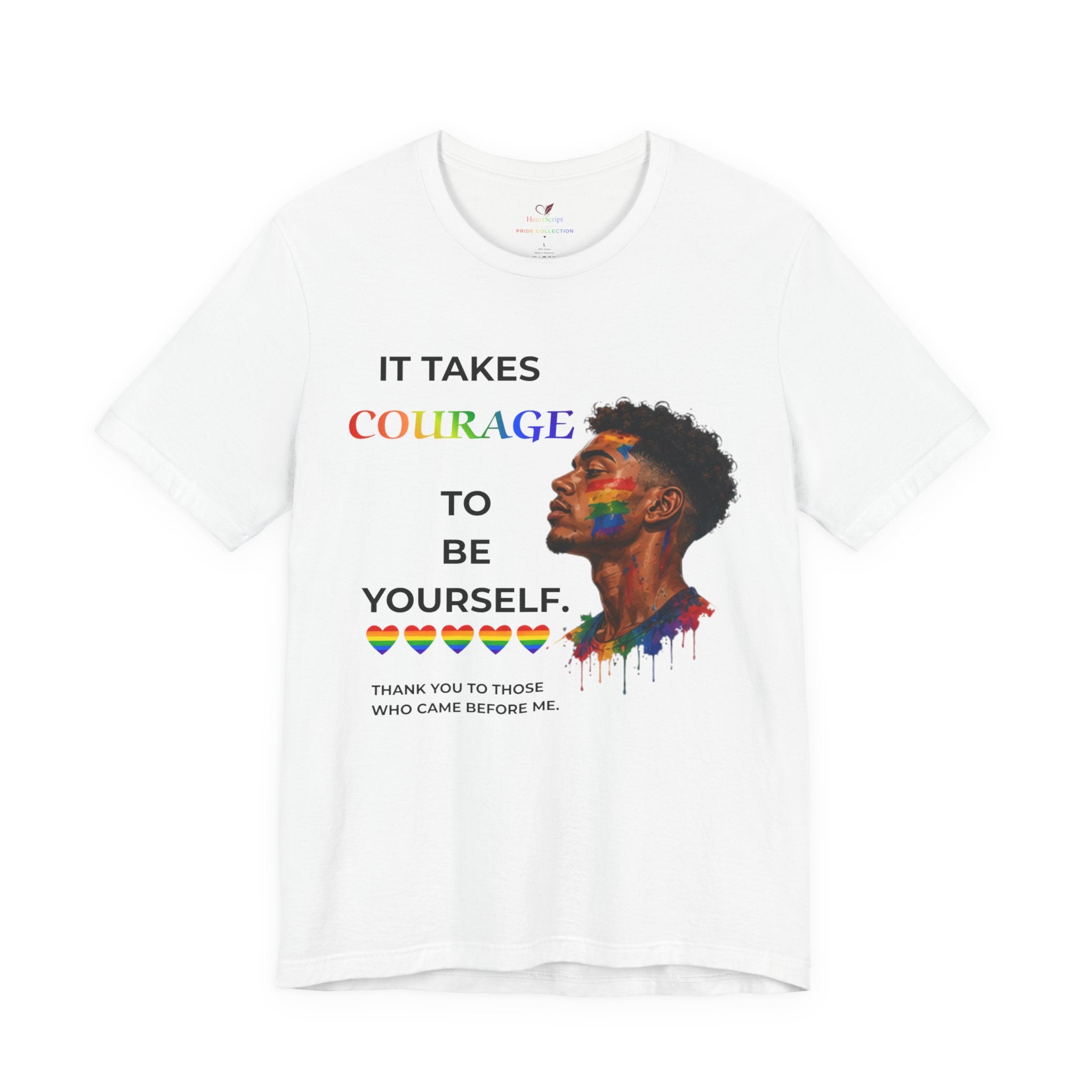 It Takes Courage To Be Yourself LGBTQ+ Pride Unisex Jersey T-Shirt