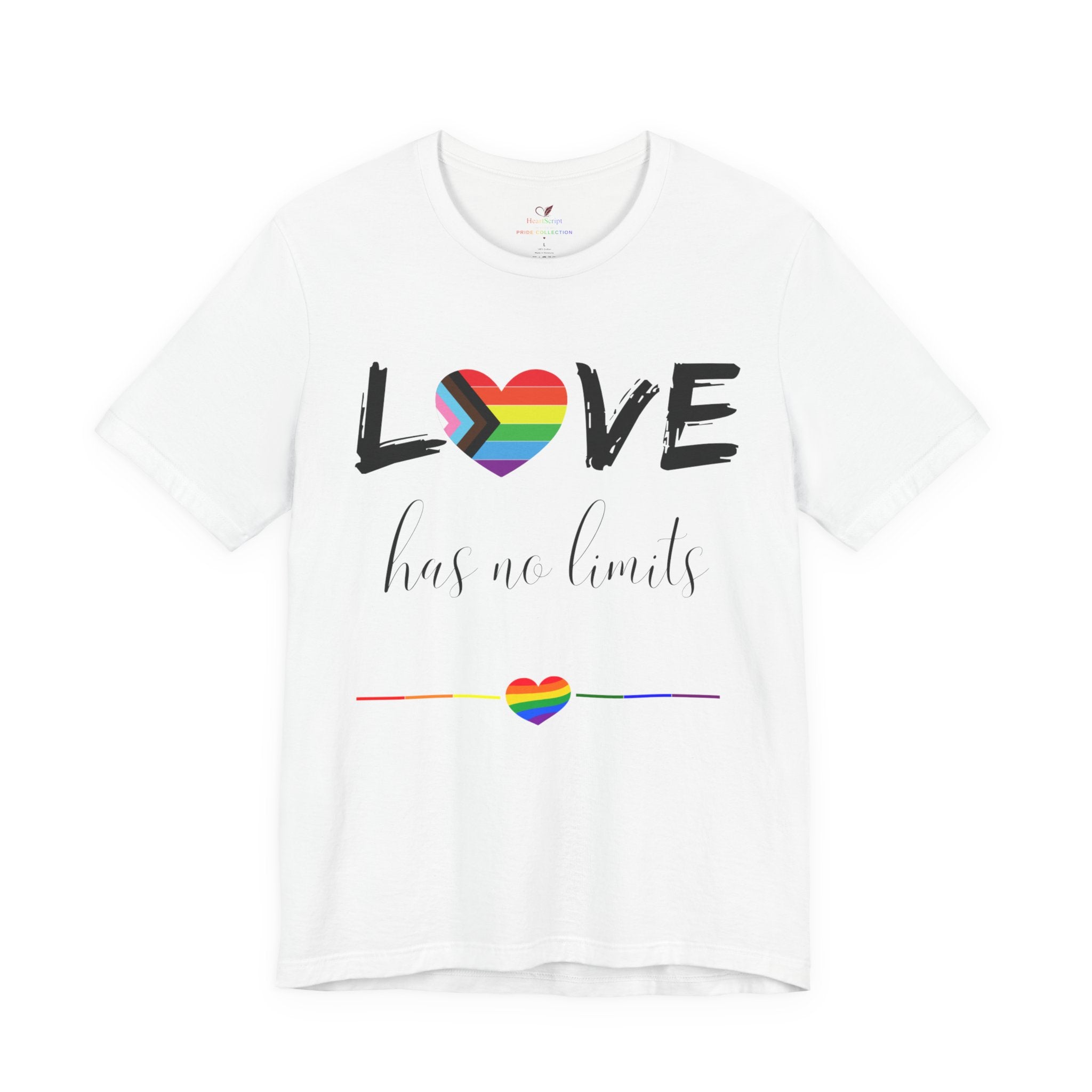 Love Has No Limits Inclusive Pride Shirt | Progress Pride Heart Tee
