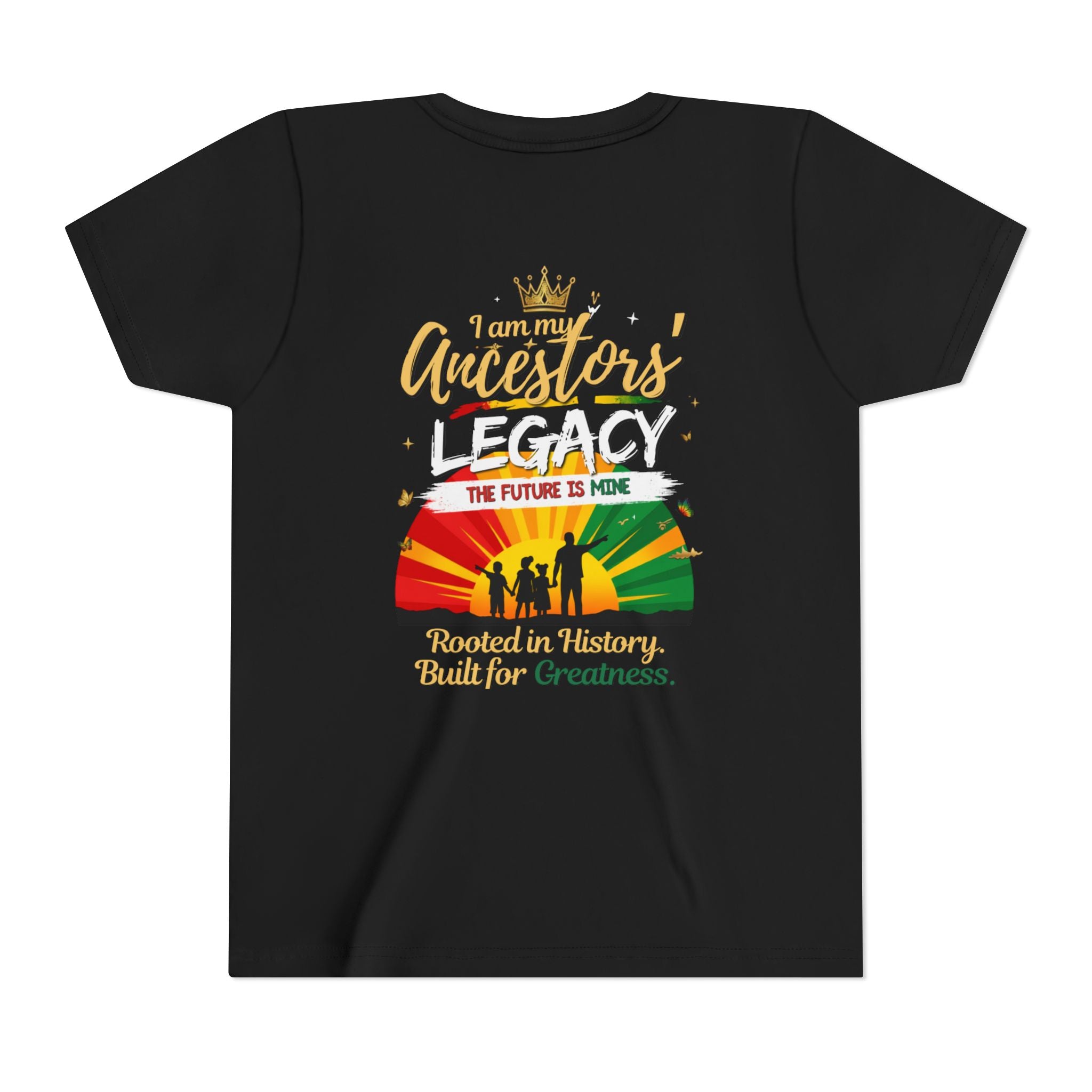 Junior Legacy Girls Youth Tee — Front & Back · I AM Beautiful