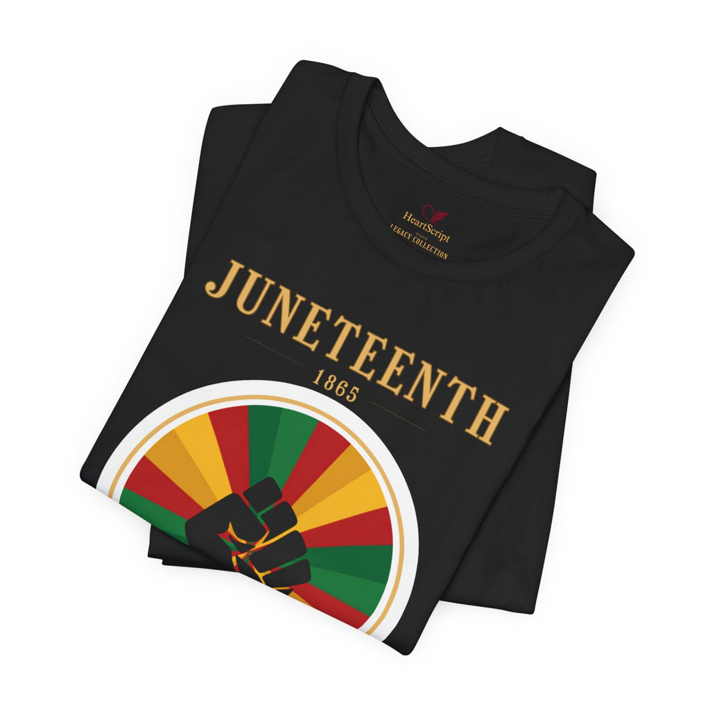 Juneteenth Sun Fist Tee — Front Print · Celebrate Freedom
