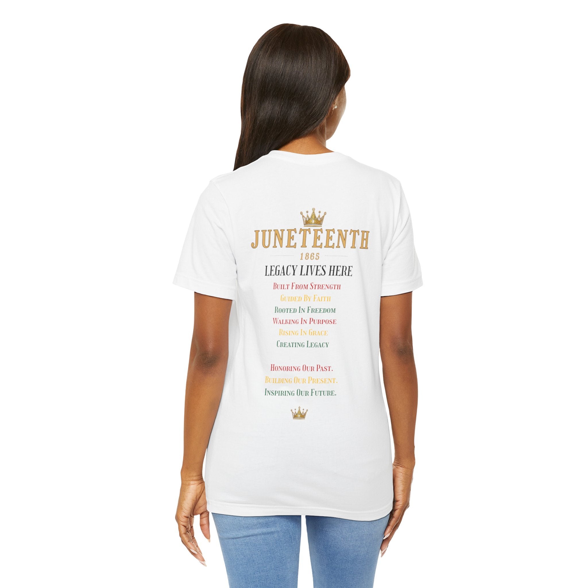 Flower Queen Juneteenth Tee — Front & Back · I AM Beautiful