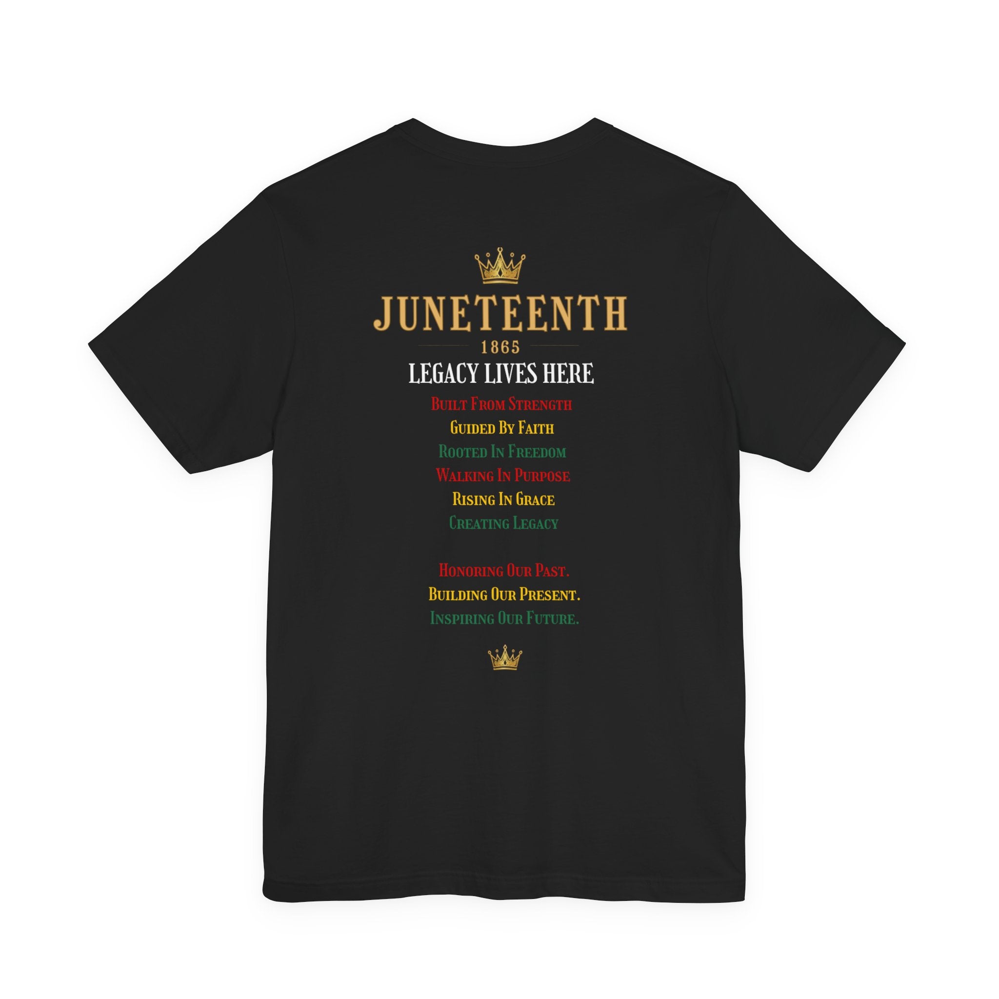 Flower Queen Juneteenth Tee — Front & Back · I AM Beautiful