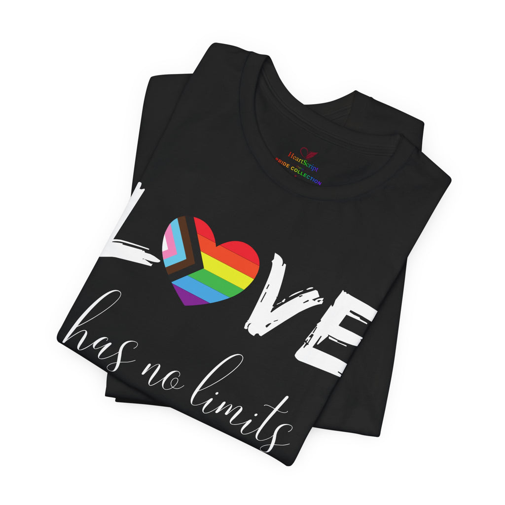 Love Has No Limits Inclusive Pride Shirt | Progress Pride Heart Tee