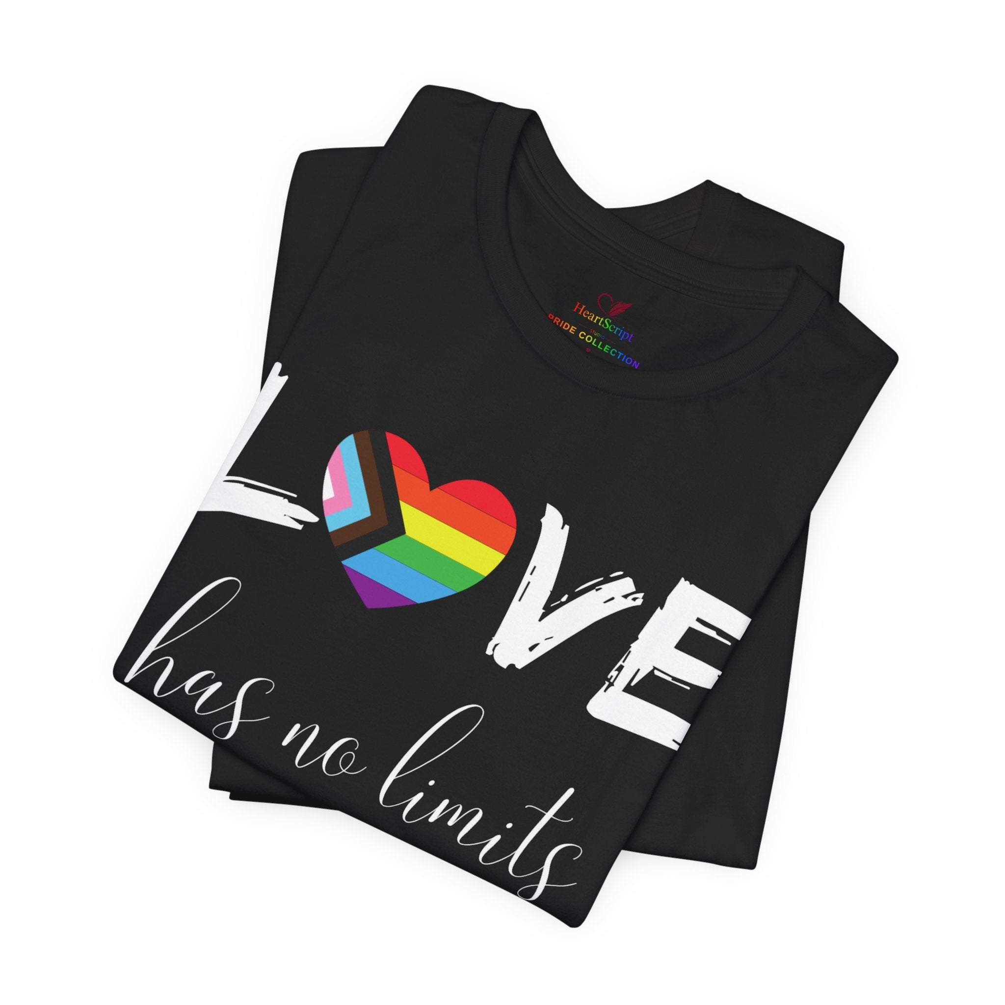 Love Has No Limits Inclusive Pride Shirt | Progress Pride Heart Tee