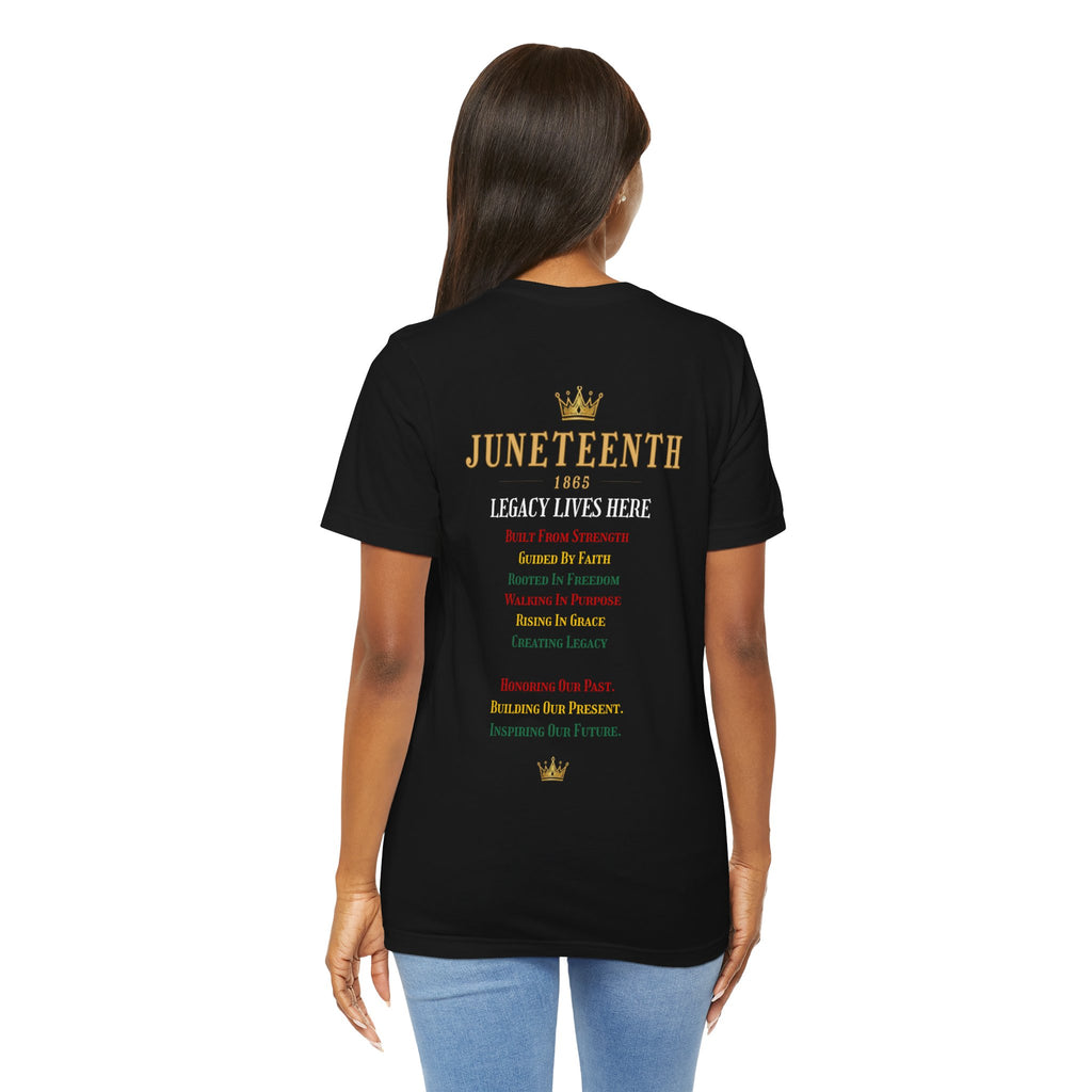 Flower Queen Juneteenth Tee — Front & Back · I AM Beautiful