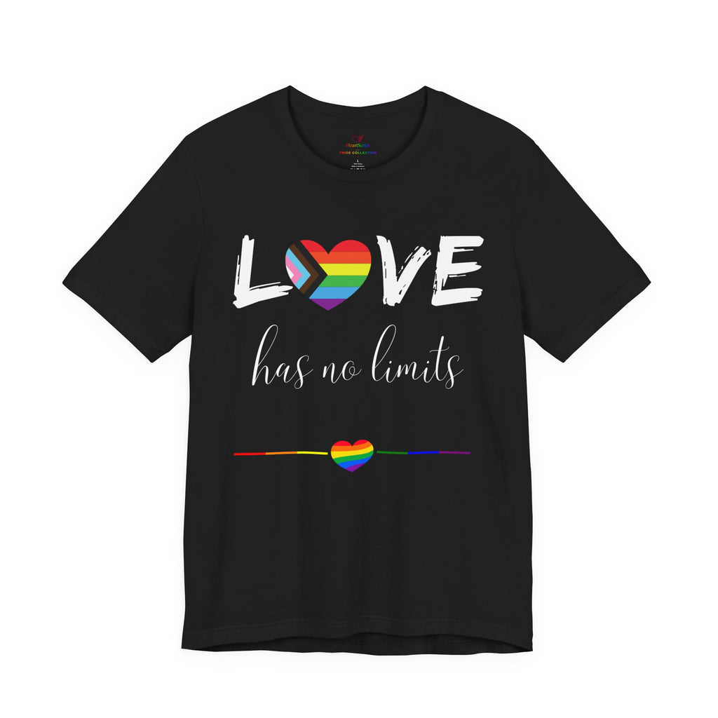 Love Has No Limits Inclusive Pride Shirt | Progress Pride Heart Tee