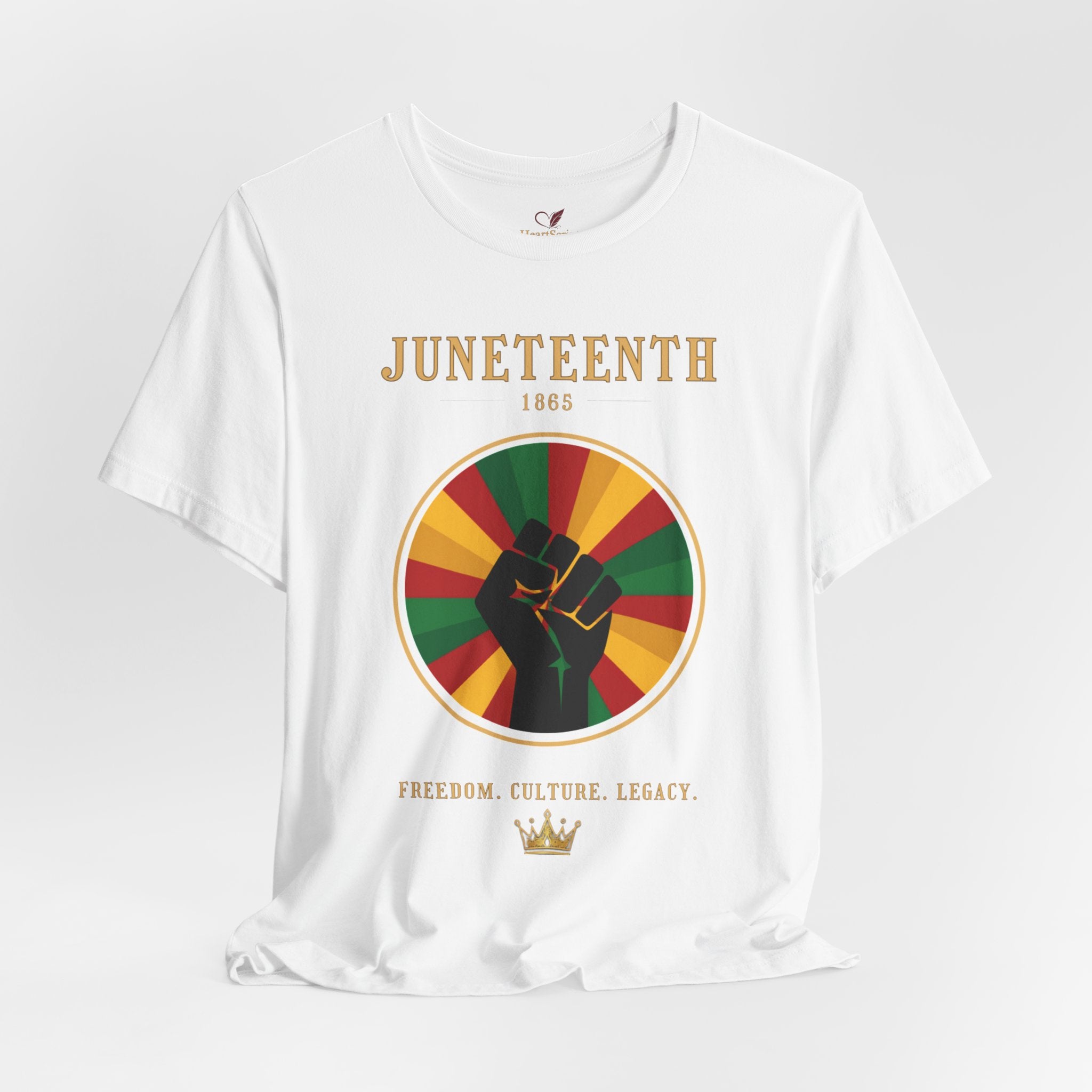 Juneteenth Sun Fist Tee — Front Print · Celebrate Freedom