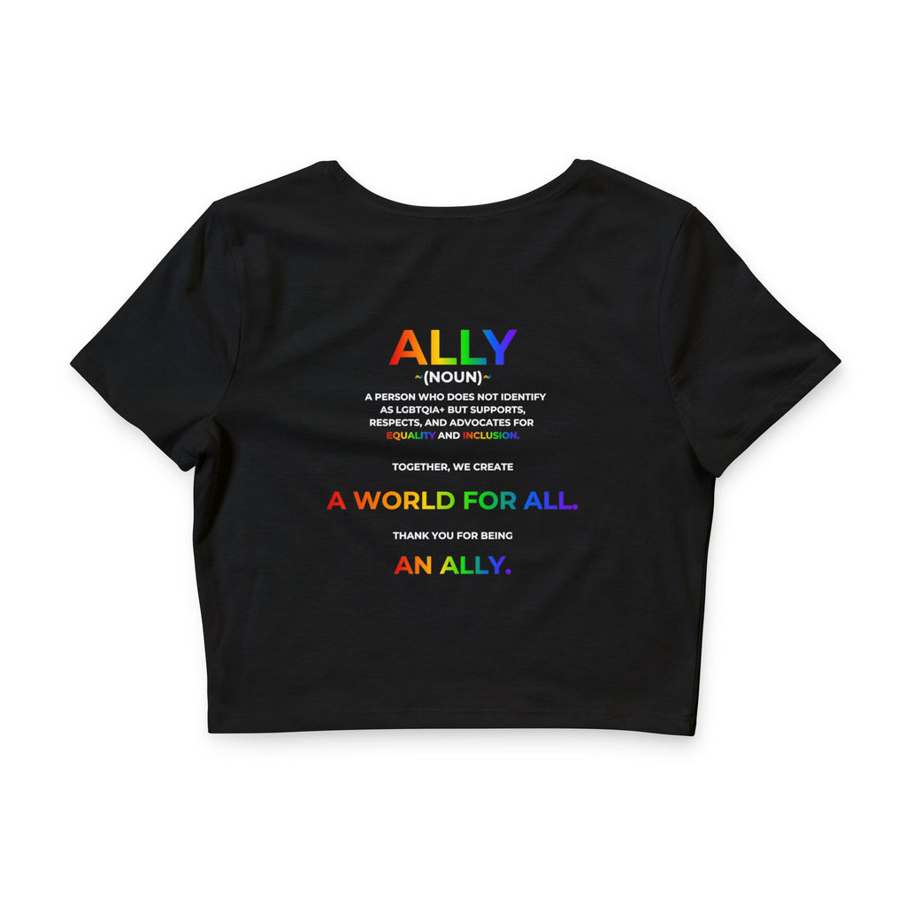 Allies Pride Crop Tee | Show Up Speak Up Stand Up Lift Up Be Better