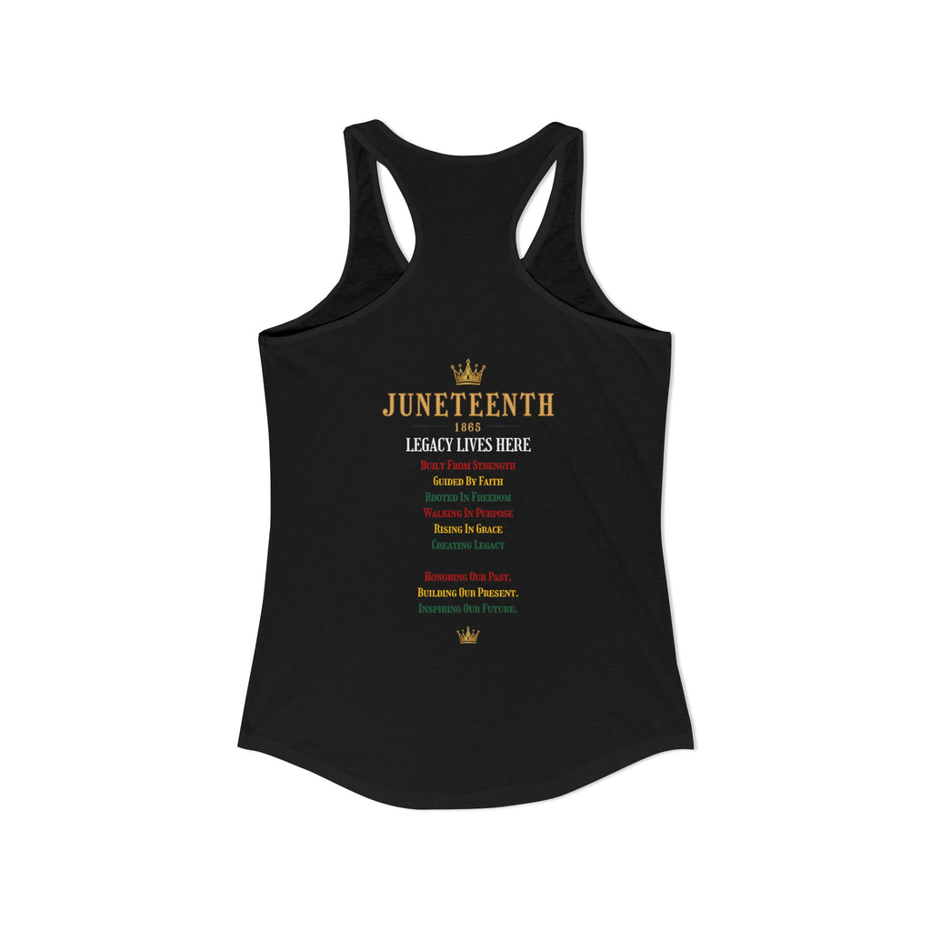 Women's Ideal Racerback Tank Front + Back Print