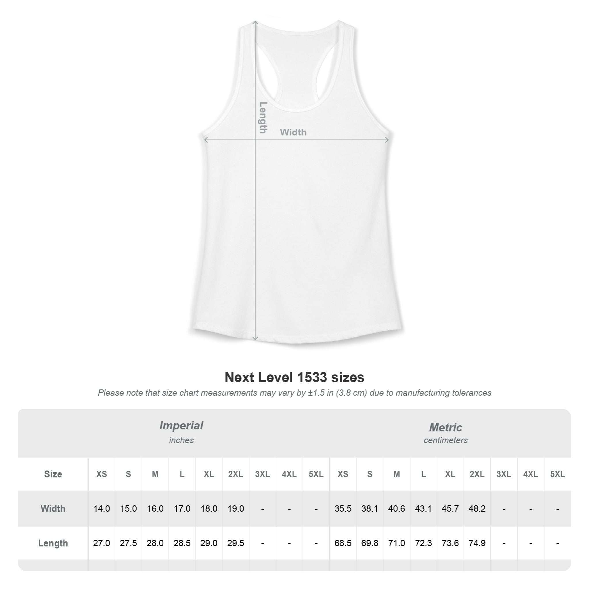 Women's Ideal Racerback Tank - Front Design