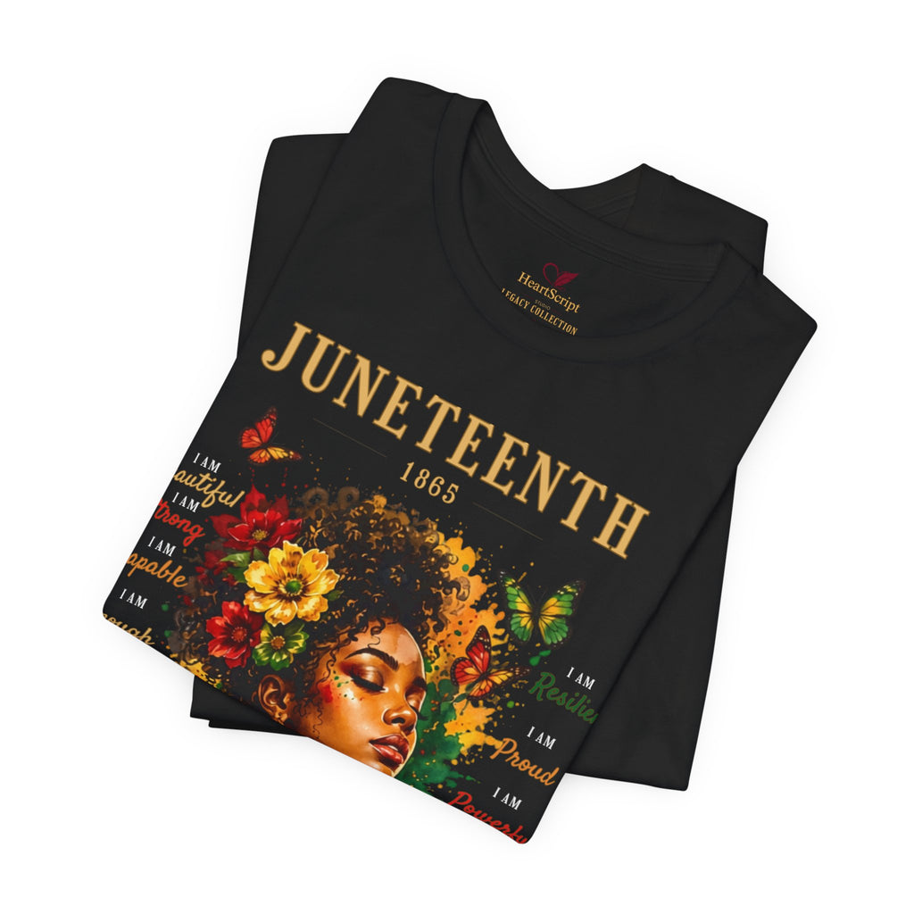 Flower Queen Juneteenth Tee — Front Print · I AM Beautiful