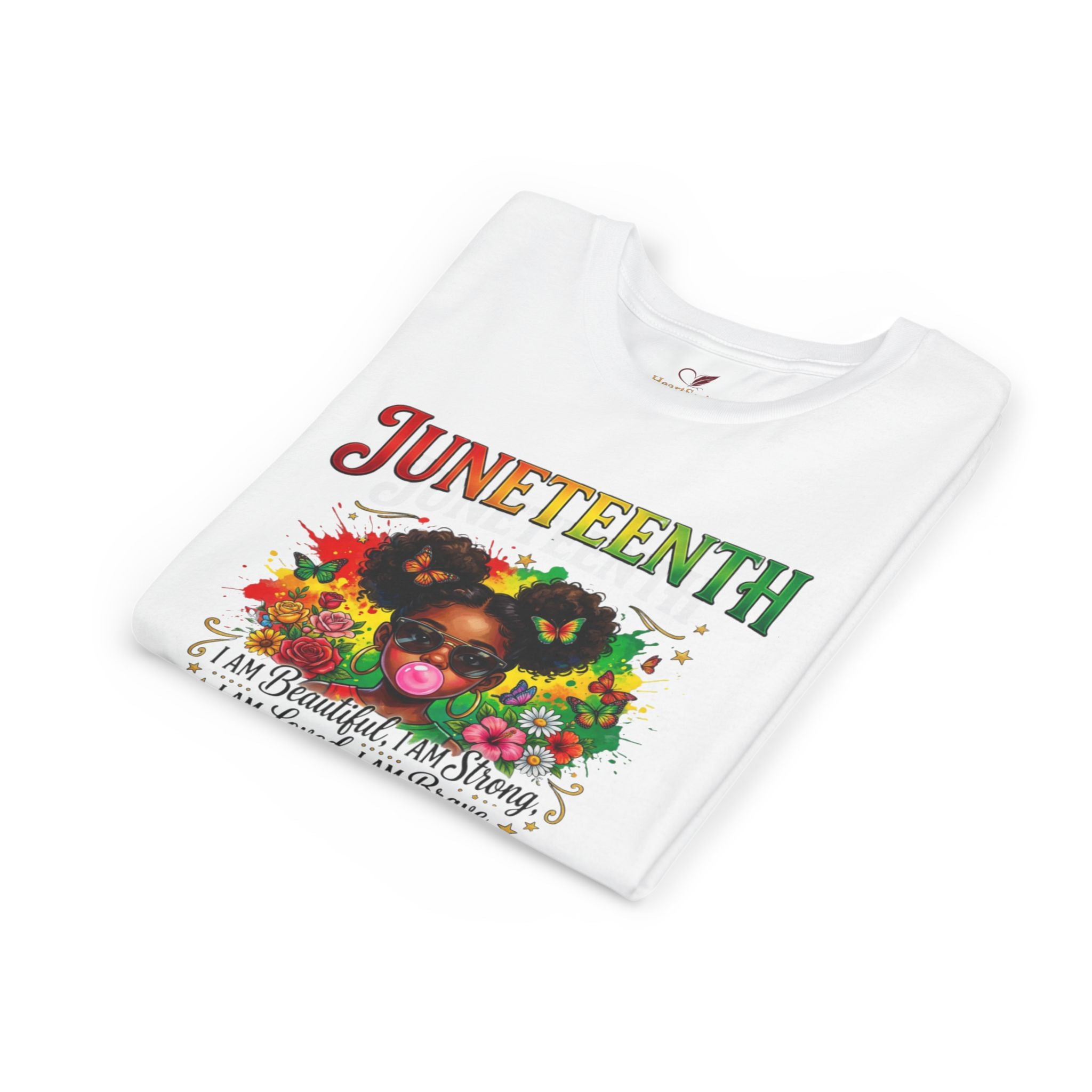 Junior Legacy Girls Youth Tee — Front & Back · I AM Beautiful