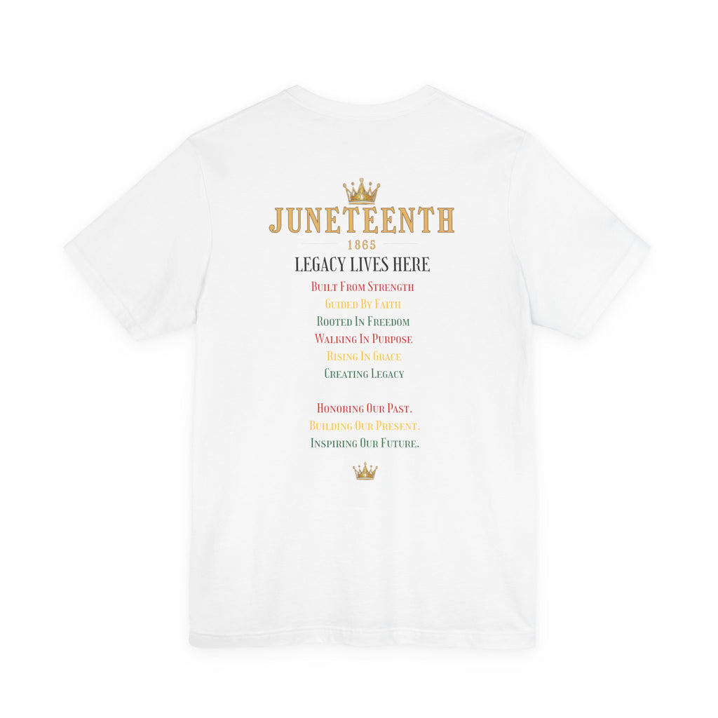 Flower Queen Juneteenth Tee — Front & Back · I AM Beautiful