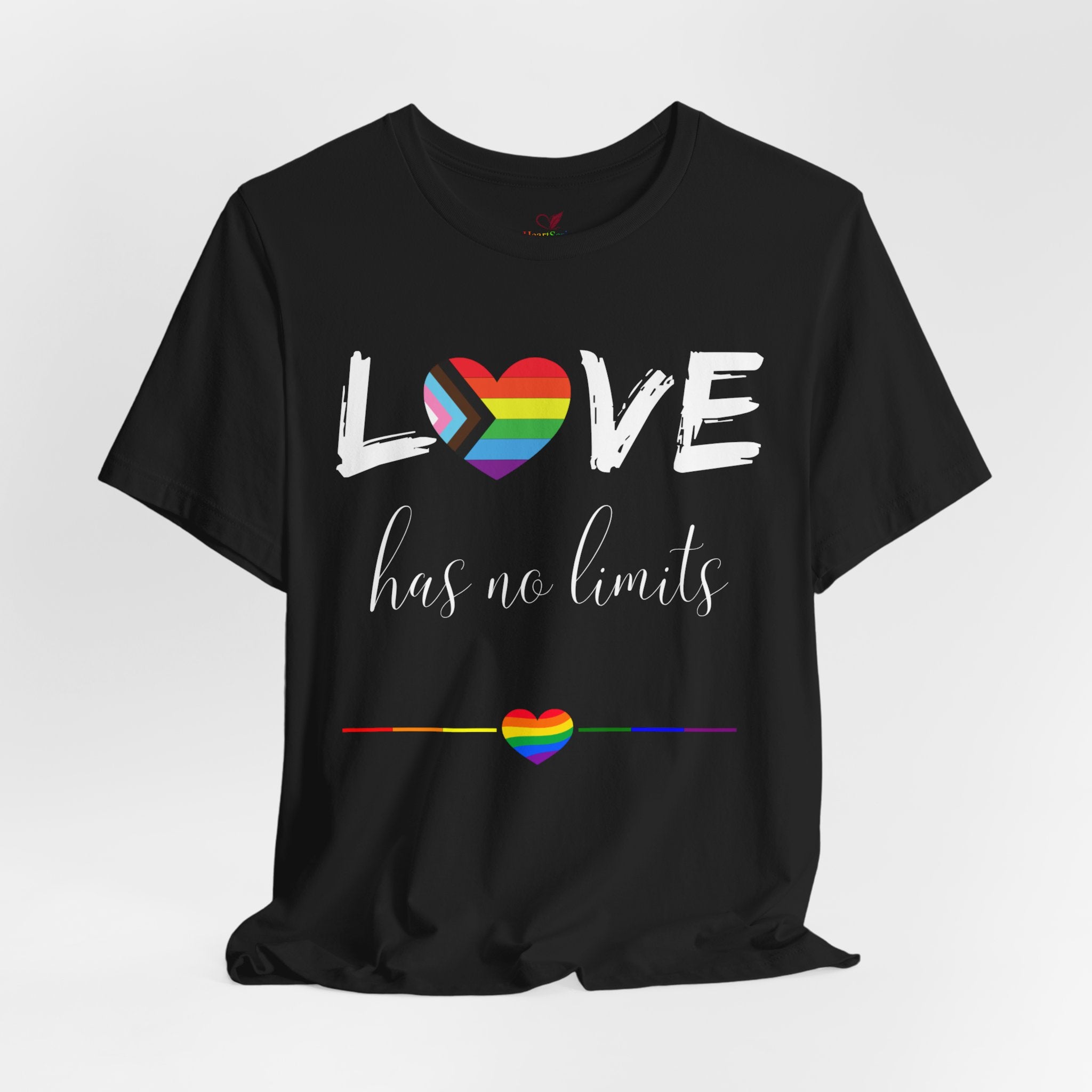 Love Has No Limits Inclusive Pride Shirt | Progress Pride Heart Tee