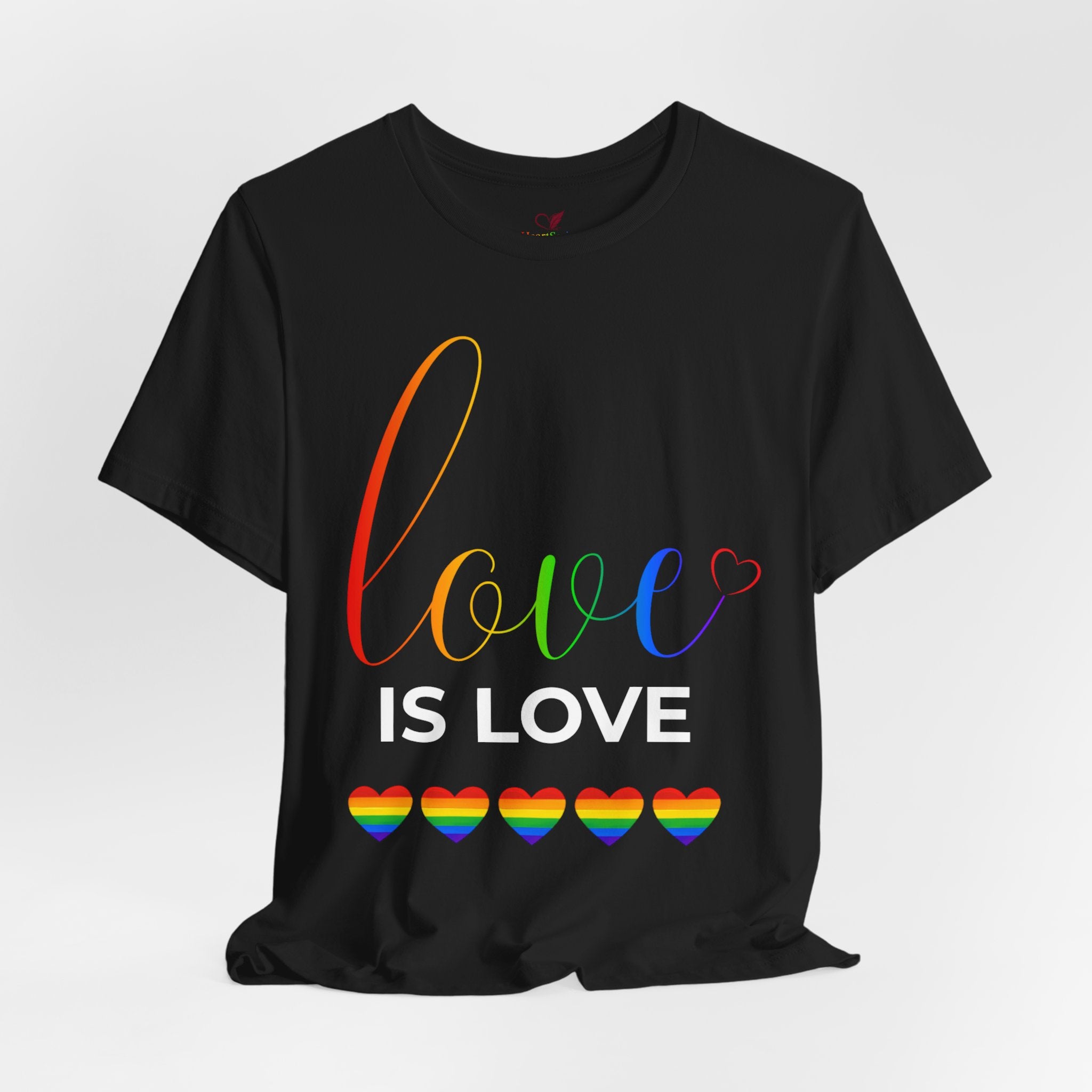 Love Is Love Rainbow Hearts Pride Shirt | LGBTQ+ Equality Tee