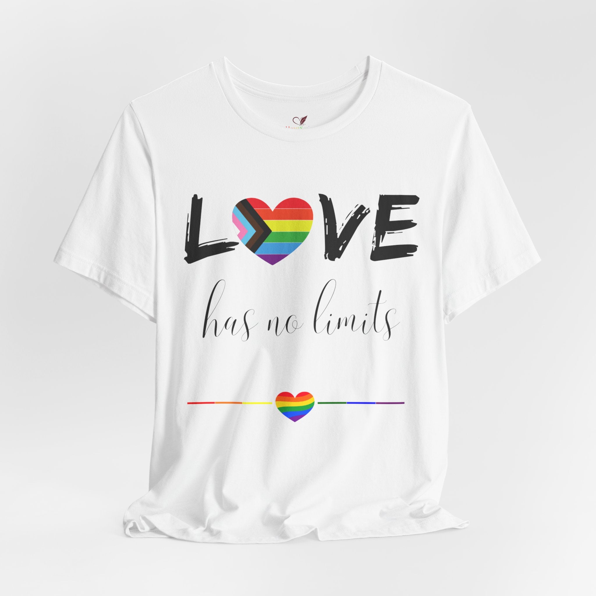Love Has No Limits Inclusive Pride Shirt | Progress Pride Heart Tee