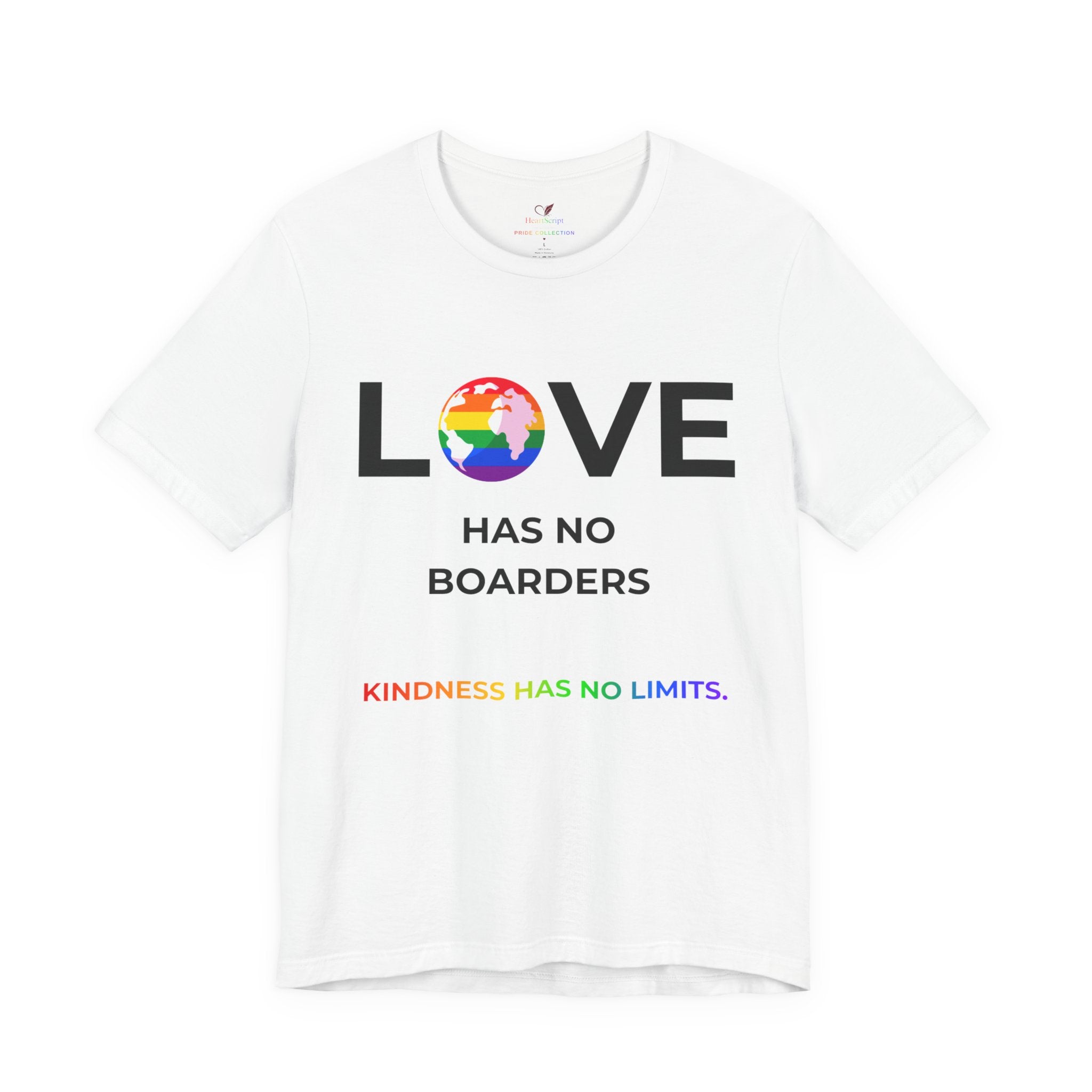 Love Has No Borders LGBTQ+ Pride Shirt | Kindness Has No Limits Tee