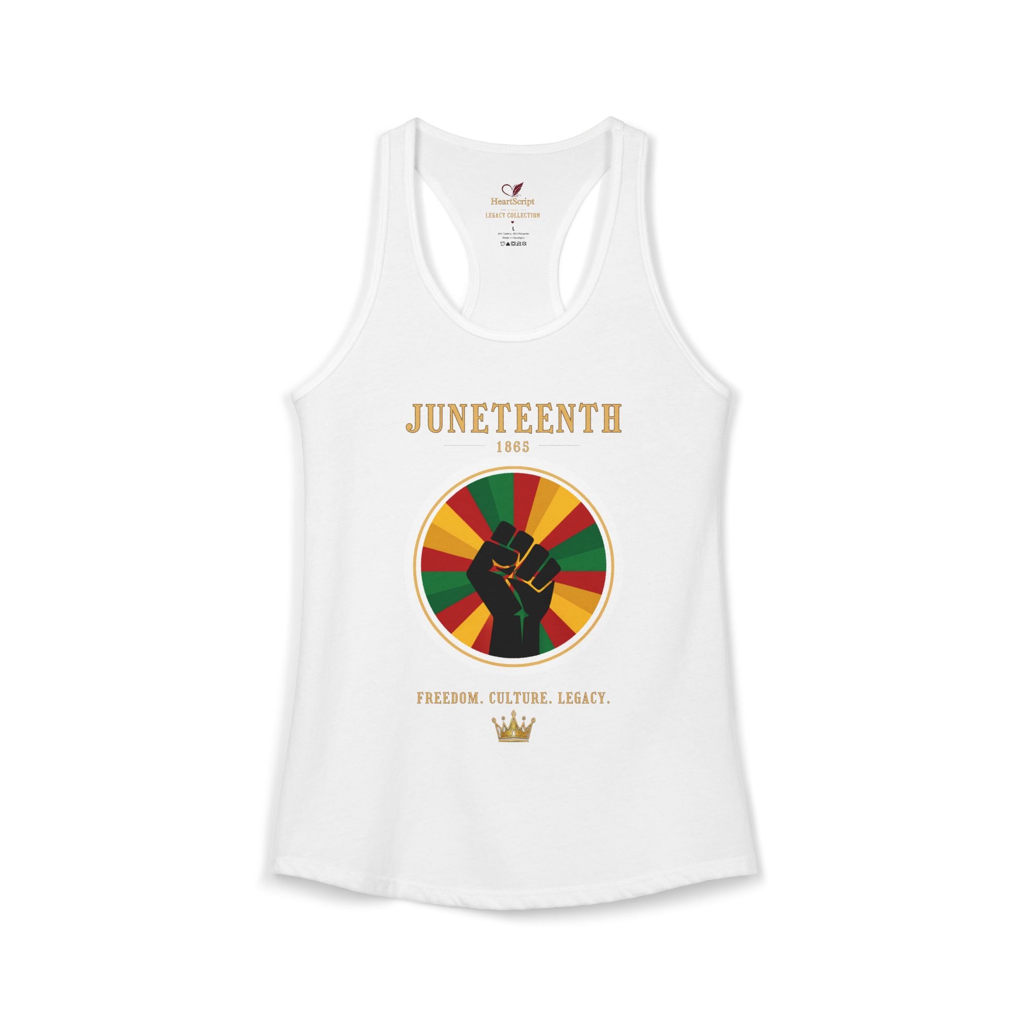 Women's Ideal Racerback Tank Front + Back Print