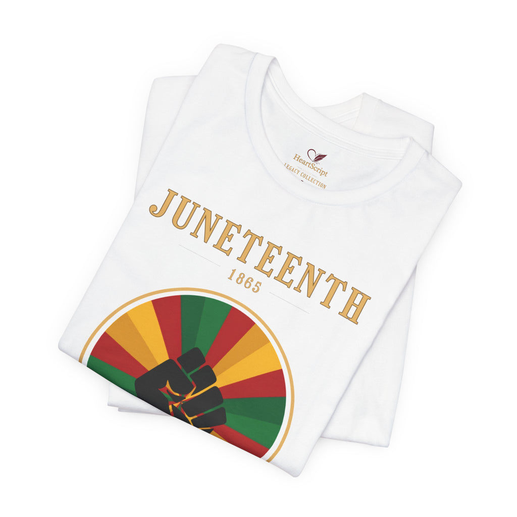 Juneteenth Sun Fist Tee — Front Print · Celebrate Freedom