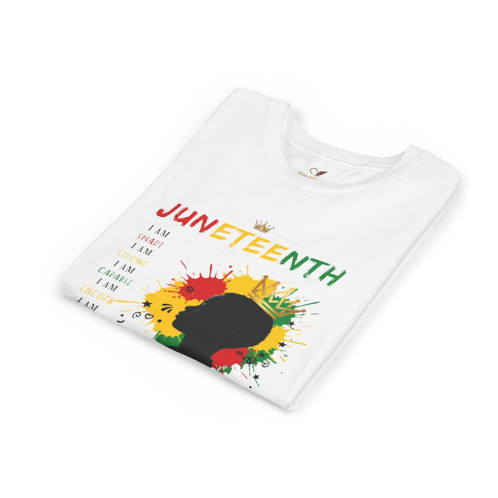 Junior Legacy Boys Youth Tee — Front & Back · Young. Black. Proud.