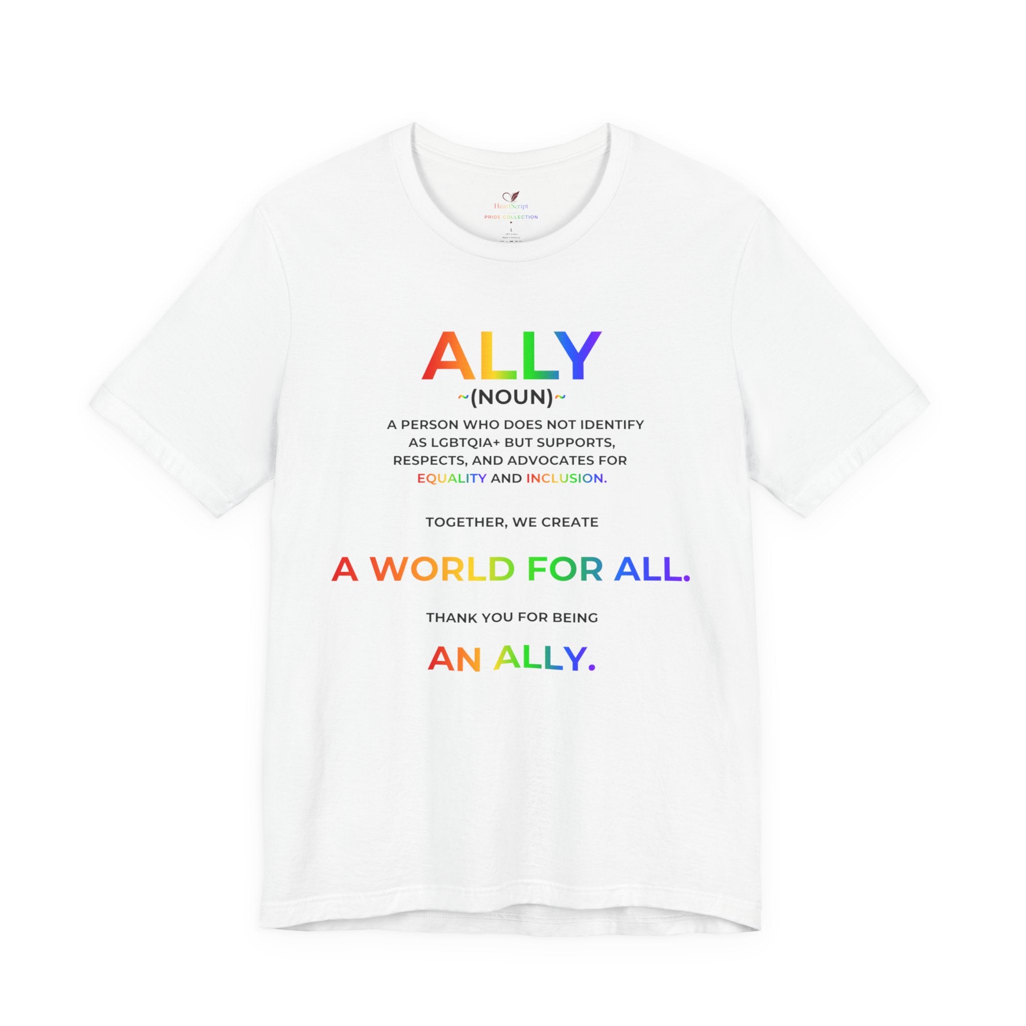 Ally Definition LGBTQ+ Support Shirt | Inclusive Pride Unisex Tee